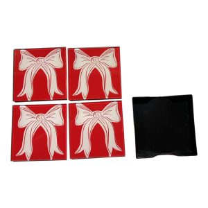 PORTAVASOS DE VIDRIO 5PZAS