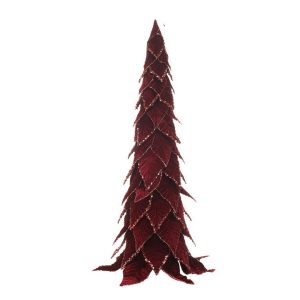 ADORNO ARBOL 19X68CM ROJO VINO